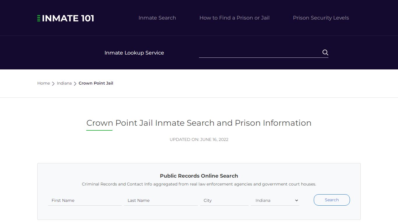 Crown Point Jail Inmate Search, Visitation, Phone no ...